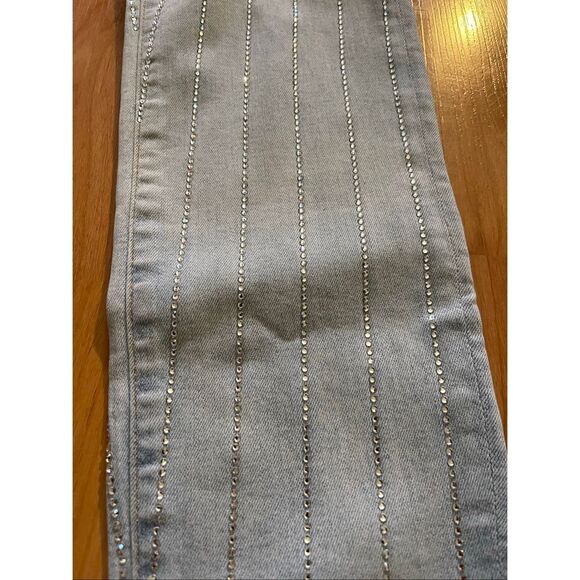 Philipp Plein Súper High Waist Jegging Rinestone Jeans Women’s Reg Size 28 - Picture 8 of 10